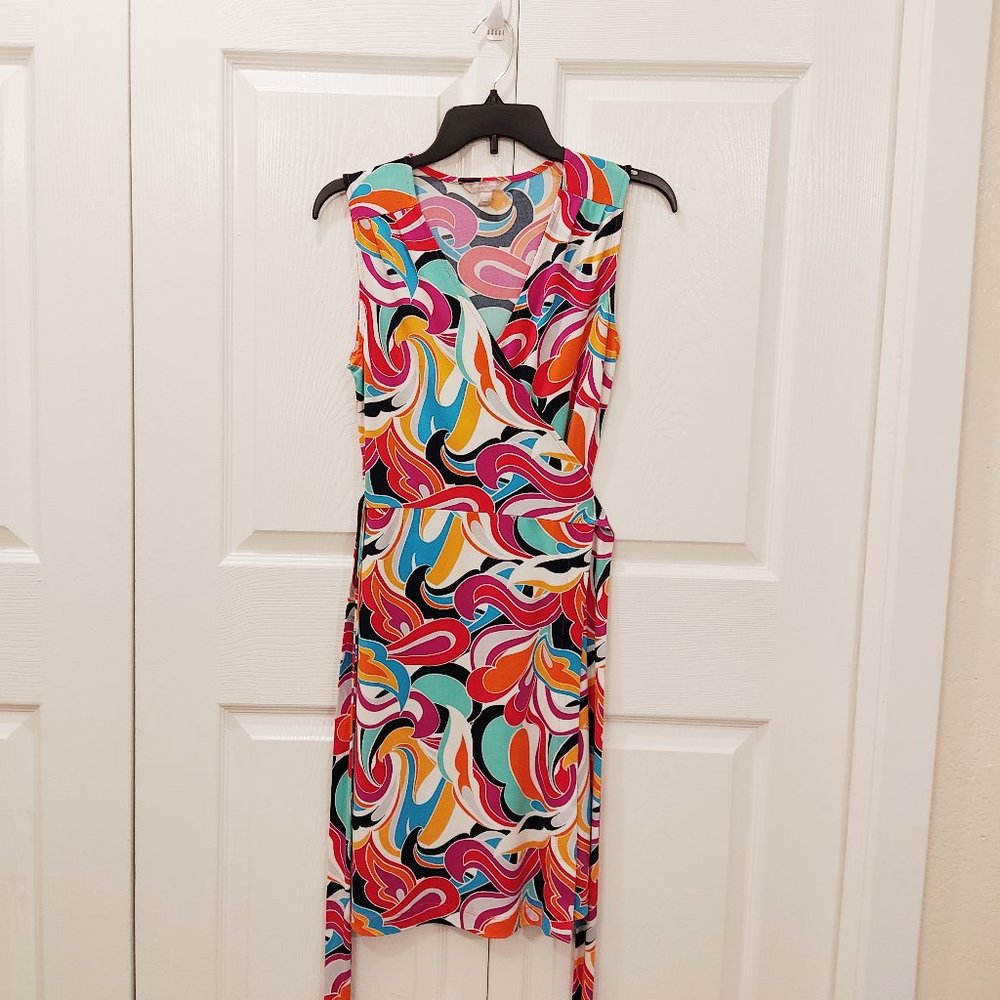 Banana Republic Painted Canvas Pattern Midi Dress